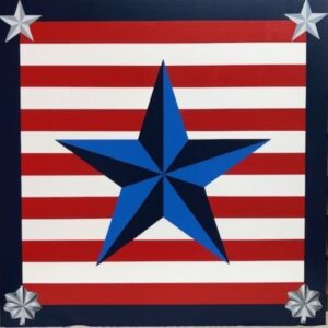Americana Barn Quilt with Lt. Colonel Leaves (can be made with Colonel Leaves)