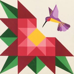 Hummingbird Delight Barn Quilt