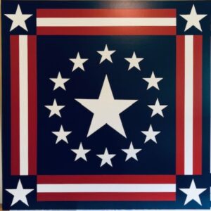 American 13 Stars Barn Quilt- 4' size (or larger) only, Local pickup only