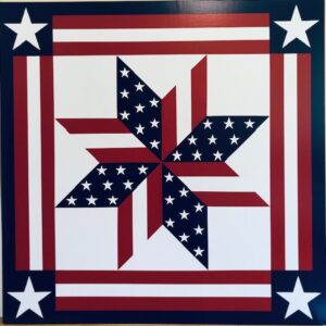 American Patriotic Pinwheel 36 Stars Barn Quilt -4' (or larger) only - Local pickup only
