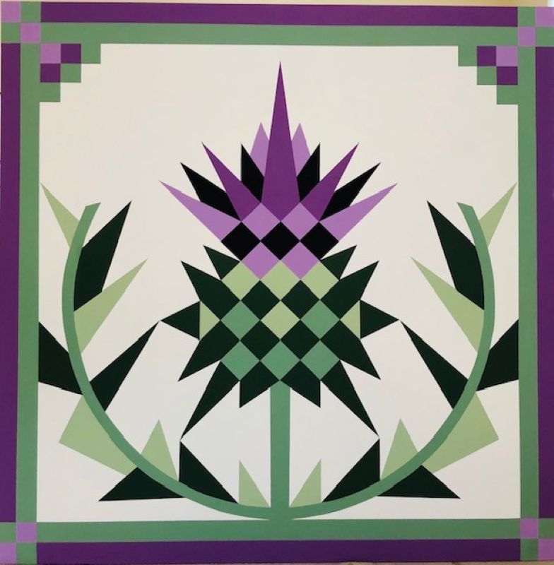 Scottish Thistle Barn Quilt- 4' size only, local pickup only